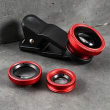 3 In 1 Phone Wide Angle Macro Fisheye Clip Lens Compatible With Iphone Android Phone For Summer Vacation, Travel, Creative Photography Phone Accessories,Phone Lens,Party Favors,Birthday Gifts - Multicolor - View 9