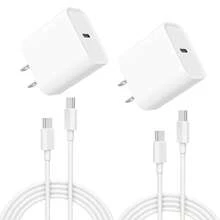 30W快速充電套組 [USB C牆充 + 3.3英呎/100公分 Type-C轉Type-C長數據線] 相容於 16 Pro Max/15 Pro Max、16 Pro/15 Pro、16 Plus/15 Plus、16/15適配器套組 - 美規A型插(110-127V) - 查看 10