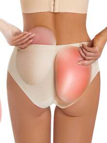 1 Pair Silicone Butt Lift Pads,Women Fake Buttocks Enhancers Inserts Removable Padding For Padded - Pink - View 10