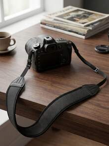 1pc Black Waterproof Foam DSLR Camera Halter, Anti-Slip Elastic Shock-Absorbing Strap - View 1