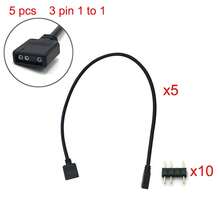 5-24V 3-Pin 4-Pin RGB LED Strip Connector 1-To-1 2 3 4 5 Splitter Extension Cable Compatible With Computer Fan Motherboard AURA RGB LED Strip - 30cm/11.8in - View 39