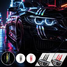 Waterproof Demon Claw Car Sticker, Headlight & Hood Eyebrow Decal, Creative Personalized Scratch Cover Decal Sticker, Suitable For Car Exterior Decoration - A - View 1
