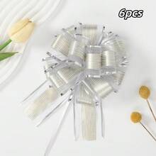 12pcs Pull Bows For Gift Wrapping, 6 Inch Large Pull Bows For Gift Basket Packaging Wine Bottle Decoration Ribbon And Ball Flowers For Wedding Party Birthday Decoration - Multicolor - View 21