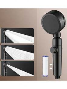 4-Mode Handheld Shower Head With Filter, High Pressure Rain Shower, Pause Switch, Water-Saving For Home, Hotel And Rental Bathroom - Shower Head - View 11