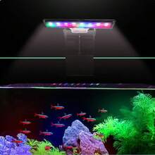 1个水族箱灯，小型景观灯，带USB接口，高亮度，夹式桌面鱼缸灯，植物生长补充灯，夹式灯和环境灯，180°照明角度，适用于大面积照明 - 彩色 - 查看 2