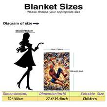 Marvel 這是一款蜘蛛人主題法蘭絨毛毯，具有懷舊感與視覺衝擊力，美感十足且觸感柔軟，適合用作沙發披毯、午睡毯、床上裝飾等 - 彩色 - 查看 17