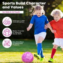 Size 4 Glitter Pink Soccer Ball For Training Recreation Playing Outdoor Sports School Teen Youth Birthday Gift Accessories - 閃亮粉紅色 - 查看 3