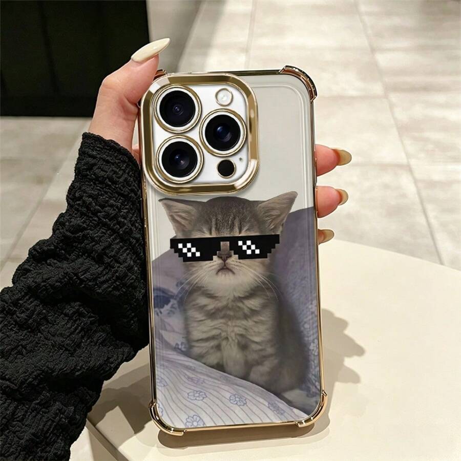 Cat-Shaped Phone Case With A Modern Design And Full Drop And Scratch Protection, Suitable For Multiple Mobile Models Such As The Galaxy A Series Up To The Pro Max (Including Mini, Plus, Pro, Pro Max, And Pro Max), Galaxy A And S Series (A03, A04, A04e, A05, A06, A12, A15, A22, A32, A34, A35, A54, A55, S23, S24 Ultra), Moto G52, G54, G84, Poco C40, C65, M5s, M6 Pro 4G, X5, X6, X6 Pro, And  9A, A3, Note 11 4G. This Comfortable And Durable Case Is Ideal For Everyday Personal Use. - 金的 - 查看 1