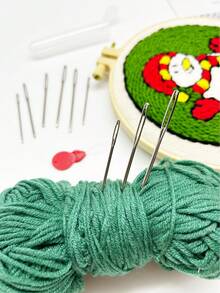 10 piezas Juego de agujas de coser con punta redondeada y sin punta, diseñado para telas delicadas, adecuado para personas mayores, niños y principiantes. Incluye guía de hilo de metal, fácil enhebrado y viene con un frasco de almacenamiento transparente para evitar el polvo y la humedad. - aguja de coser - Ver 6