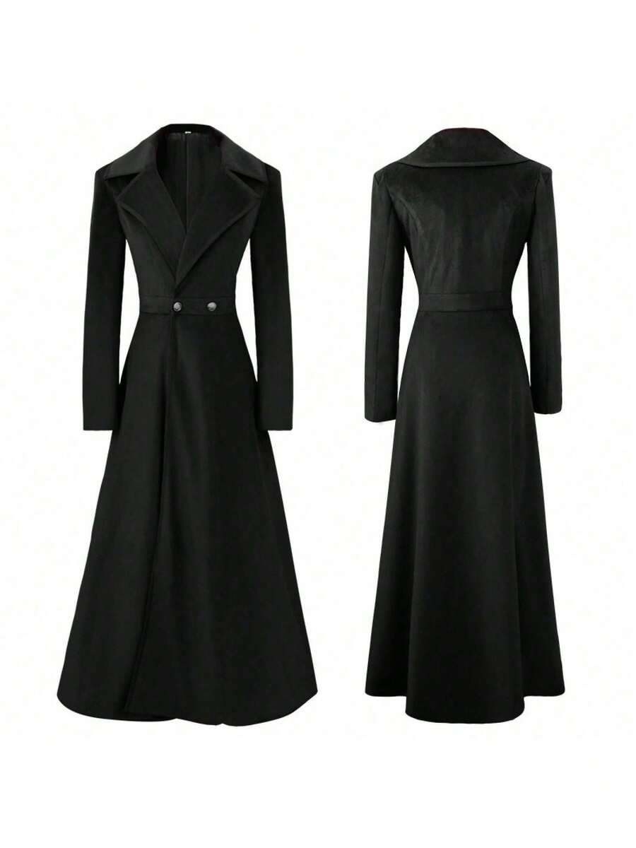 Cosplay Clothing - Women's Velvet Coat/black - View 1