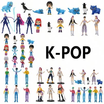 DOBBLE K-Pop Anime Demon Hunting Superstar Tiger Figurine Decorations Desk Decoration Statues Ornament Gifts