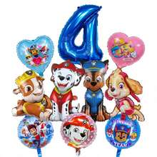 Paw Patrol Autorisiertes 1 Set Cartoon Mutiger Rettungshund Themen Geburtstags Party Ballon Kombinationsset, süße welpenförmige Folienballon Dekorationsartikel, 32 Zoll blaue 1-9 Zahlenballon Kombination, geeignet für Jungen Mädchen Geburtstags Party Themen Party Dekoration Heim Ballon Dekorationsartikel, Gender Reveal Party Wanddekoration Ballon Set, Abschlussfeier, Schulanfang Saison - TZQQ - Übersicht 8