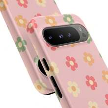 24h Shipping From DE Apple 17 16 15 Pro Max Plus Retro Daisy Pattern Rugged Case |   Floral Mobile Phone Case, Pink Green Yellow 23 24 25 26 - White - View 3