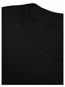 23 Allstar Floral Print T-Shirt - Casual Crew Neck Streetwear Tee For Men Women, Bold Graphic Design With Colorful Flowers, Soft Breathable Cotton Fabric, New Style Spring Summer 2026 Collection, Perfect Gift For Friends Family - Black - View 5