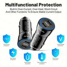 40W 雙 PD 車用充電器 USB-C 快充車用手機適配器 Quick Charge 3.0 車用點菸器充電器 - 均碼 - 查看 5