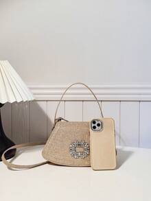 Fashionable Women Handbag, Versatile For Commuting And Shopping - Gold - View 6