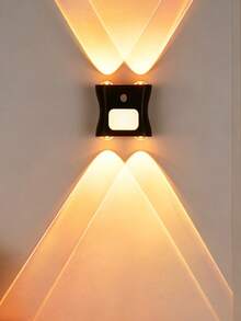 1/2pcs Bedroom Wall Lamp LED Bedside Light Motion Sensor Light Decorative Light Room Decor Light Suitable For Kitchen, Bedroom And Stairway Lighting 1200mAh - A款 - 查看 5