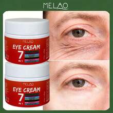 2盒MELAO 7合1眼霜，50克/1.76盎司，抗衰老眼霜，蕴含视黄醇、胶原蛋白、透明质酸和烟酰胺，有助于减少黑眼圈、眼袋和细纹。 - 2個 - 查看 1