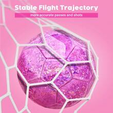 Size 4 Glitter Pink Soccer Ball For Training Recreation Playing Outdoor Sports School Teen Youth Birthday Gift Accessories - 閃亮粉紅色 - 查看 5