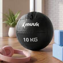MUUK FITNESS Balón Medicinal de Entrenamiento Funcional 2kg/3kg/4kg/5kg/6kg/10kg | Pelota Wall Ball Profesional de PVC Reforzado con Superficie Antideslizante | Ideal para Crossfit, Fuerza, Resistencia, Abdominales, Sentadillas, Box y Home Gym - 10kg - Ver 1