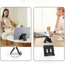 1pc Foldable Phone Holder, Adjustable Angle Desktop Cell Phone Stand, Portable Universal Bracket For Smartphone & Tablet, Lazy Watching Video Accessory - Multicolor - View 3