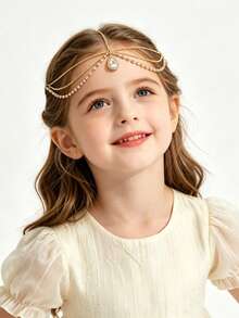 Children's Exotic Style Ethereal Tassel Forehead Hair Accessory Headpiece Ancient Style Brow Pendant - 彩色 - 查看 4