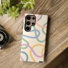 24h Ship From DE Apple 17 16 15 Pro Max Plus Scratched Line Rugged Phone Cases |   Colorful Swirl Phone Case |   Pastel Color Case 23 24 25 26 - White - View 8