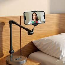 Desktop Dual-Phone Stand - 2-In-1 Simultaneous Holder With Weighted Base And 360° Adjustable Arms - Ideal For Live Streaming, Overhead Shots, And Online Learning - Common Mobile Phone Models - View 6