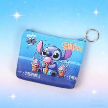 Ví đựng tiền xu hình Stitch hoạt hình dễ thương, thiết kế tối giản thời trang, thích hợp để đựng tai nghe Lilo và Stitch | Túi đựng tiền xu treo đa năng, túi đựng chìa khóa, túi đựng đồ nhỏ có khóa kéo, thích hợp cho các hoạt động hàng ngày và du lịch, có thể đựng son môi, cọ trang điểm, sản phẩm chăm sóc da, tiền xu điện thoại di động và các vật dụng nhỏ khác, quà tặng gia đình, quà tặng ngày lễ, ví đựng tiền xu đa năng. - Nhiều màu - Xem 2