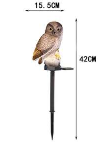 1pc Solar Powered Garden Light Outdoor, Owl Solar Garden Stake Light, Waterproof Warm White LED Light, Suitable For Garden, Yard, Lawn, Pathway Decoration (Owl) - Multicolor - View 8