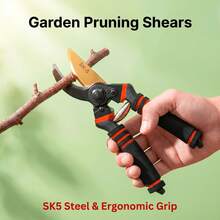 1pc Professional Carbon Steel Pruning Shears, Comfortable Grip, Tree Trimmer, Suitable For Home Garden And Floristry - A - View 2