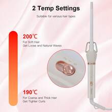 Hatteker 1pc Wool Curl Curling Iron For Women, Wave Fine Curl Egg Curl Electric Curling Wand, Small Curl Pear Blossom Hair Styling Perming Tool - White - View 4
