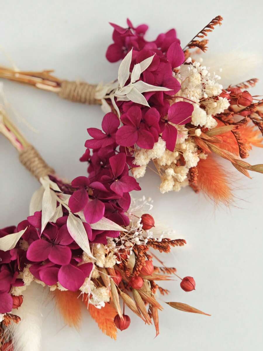 1/2/4/10/12pcs Artificial Baby's Breath And Rabbit Tail Grass Mini Bouquet, Scented Small Flower Bouquet, Home Decor Ornament, Halloween Christmas Thanksgiving Table Decoration, Wedding Decor Bouquet, Groom And Bride Premium Boutonniere, Florist Bouquet, Birthday Anniversary Gift Decor Bouquet