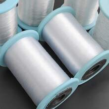 1 Rollo de Cordón Elástico Transparente de Poliéster Multitalla para Cuentas, Cordón Elástico Transparente para Hacer Joyas DIY, Pulseras, Collares y Suministros de Manualidades - Blanco transparente - Ver 7