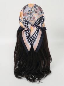 1 buah Syal Chiffon Motif Paisley Bandana, Ringan dan Menawan - MultiWarna - View 4