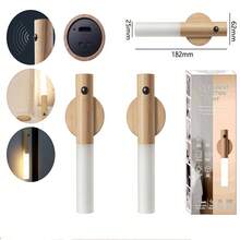Decorative And Rechargeable USB LED Lamp, Bivolt, With Motion Sensor And Magnetism - D.K.L - Light Wood - View 4