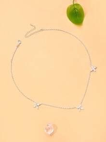 1pc Fashionable Butterfly Necklace Accessory For Women - XL3849 Silver - View 2