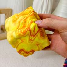 1pc Giant Colorful Molten Cheese Squishy, Slow Rebound Stress Relief Cube, Super Soft Squishy With Quicksand Texture, Office Desk Decor, Gift For Best Friend, Marble Swirl Cheese Squishy, Slow Rebound Stress Relief Tool, Super Soft Squishy With Molten Effect, Birthday Small Gift - Multicolor - View 9