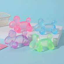 Solid Color Balloon Dog Maltose Candy Soft Squeeze Toy, Slow Rebound Soft Rubber Stress Relief Squeeze Decor, Anxiety Relief Daily Relaxation - Multicolor - View 1