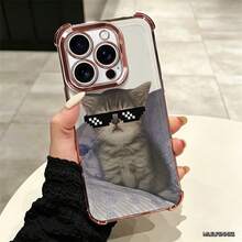 Gato Carcasa celular diseño moderno con protección completa contra caídas y rasgos, apta para múltiples modelos móviles como serie  5 hasta  17 Pro Max incluyendo Mini, Plus, Pro, Pro Max y 16e,  Galaxy serie A y S con A03,A04,A04e,A05,A06,A12,A15,A22,A32,A34,A35,A54,A55,S23,S24 Ultra, celulares  Moto G52,G54,G84, dispositivos  Poco C40,C65,M5s,M6 Pro 4G,X5,X6,X6 Pro y Redmi 9A,A3,Note 11 4G, funda cómoda duradera ideal para uso cotidiano personal - Rosa - Ver 6