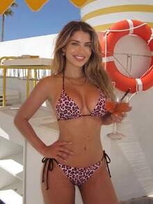 2pcs Women Bikini Set - Reversible Sexy Swimwear Suitable For Beach And Pool Vacation Summer - Multicolor - View 4