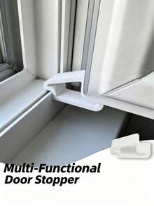 4pcs Heavy Duty Sliding Door Window Stoppers, Shock-Absorbing Anti-Collision Buffer Strips With Track Lock Design - Multiple Styles - View 8