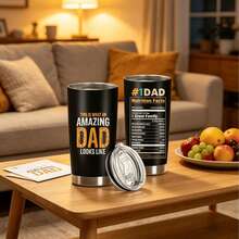 1 cốc giữ nhiệt bằng thép không gỉ 20oz, cốc cà phê giữ nhiệt đáy phẳng có nắp, quà tặng lý tưởng cho bố, quà tặng in hình ngộ nghĩnh, quà sinh nhật, quà Ngày của Cha, cốc cà phê du lịch, quà tặng cho ông/chồng, quà tặng tựu trường. - Nhiều màu - Xem 11
