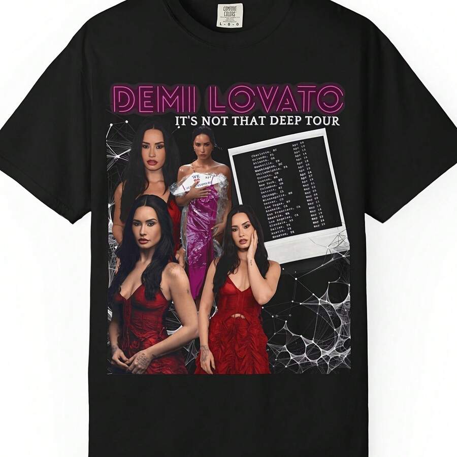 D.Emi Lovato Tour T-Shirt Concert Tee, Music Tour Merch - Black - View 1