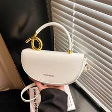 Bolso de Cuero Genuino para Mujer, Elegante Bolso de Mano y de Hombro para Oficina, Citas y Fiestas 2026, Casual, Gran Capacidad,  de Moda, Calidad, Bandolera, de un Solo Hombro, Estilo Saddle, Bolso de Axila para Mujer - Negro - Ver 6