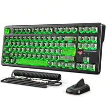 Attack Shark X87 Ultra Tri-Mode Mechanical Keyboard | 10000mAh Battery | 8KHz Polling Rate | Hot-Swappable | RGB Backlit - View 9