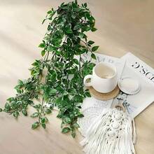 Artificial Plants, Hanging Potted Plants, Wall Hanging Shelf Decor, For Indoor, Outdoor, Living Room Shelf Decor, Home Decor, Room Decor, Garden Decoration, Wall Decoration - Green - View 9