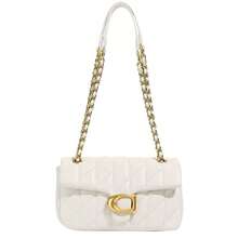 Quilted Shoulder Bag/Crossbody Bag For Women, Leather Shoulder Bag/Handbag For Women, Compact And Casual Crossbody Bag, High-Quality Material, Sturdy And Durable. - 白色 - 查看 10