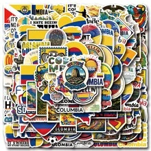 120PCS Colombia Stickers - Perfect For Decorating Your Phone, Water Bottles, Scrapbook, Phone, Journaling, Car, Laptop, Bumper, Skateboard, Luggage, For Holiday Decorations & More! A Set Of Brightly Colored And Aesthetically Graffiti DIY Stickers - Colombian Stickers - View 1