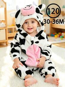 1pc Baby Cartoon Animal Pattern Long Sleeve Zipper Cute Comfortable Outfit, Unisex Baby Clothing, Suitable For Daily Wear And Holiday Gifts - Multicolor - View 28
